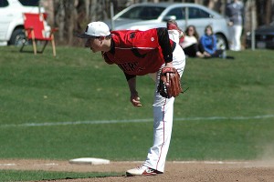 Barnstable's Eric Holzman upped his record to 2-0 on the season with a complete-game three-hitter against Sandwich Wednesday afternoon. Sean Walsh/Capecod.com Sports Photos