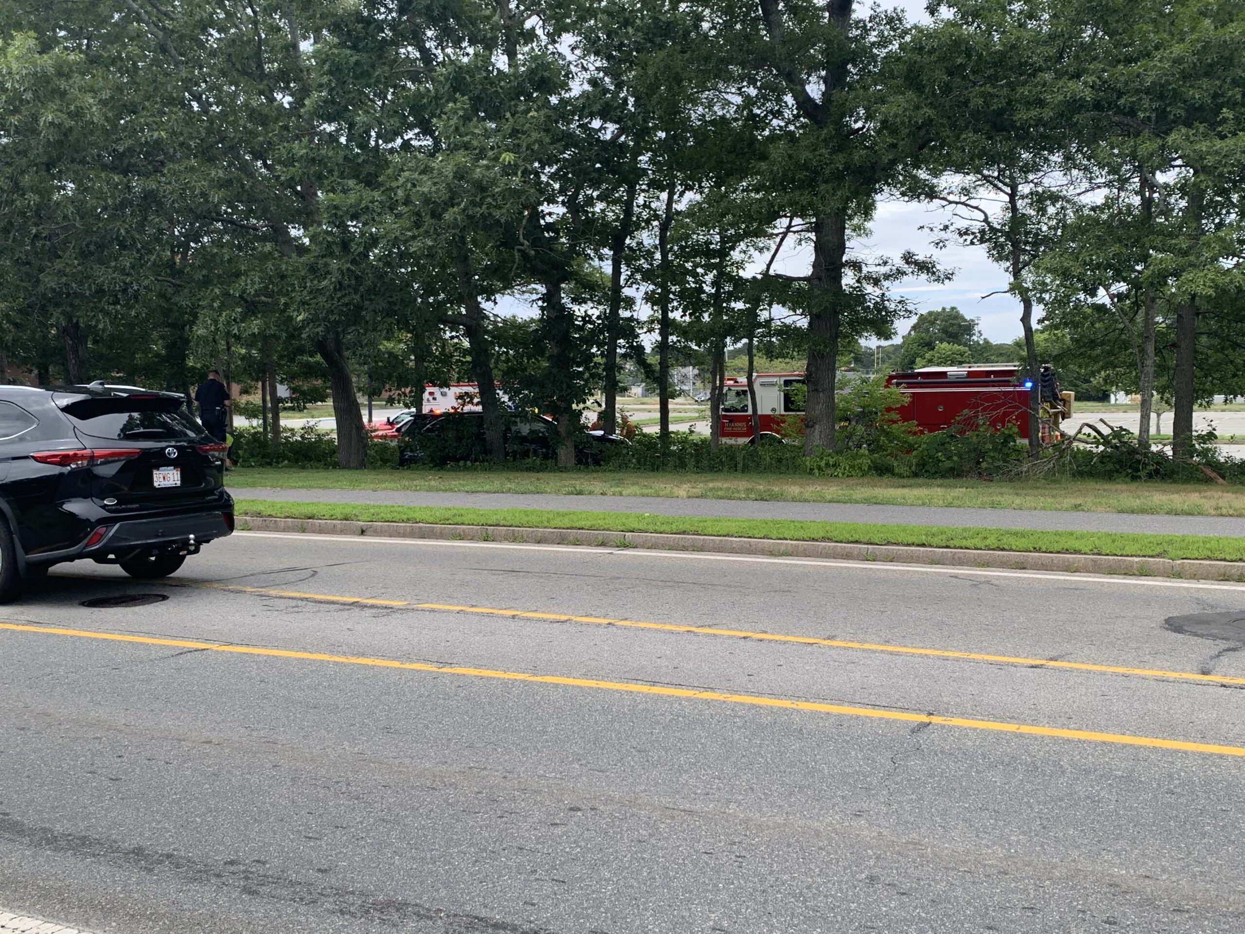 Police And First Responders Arrive At Collision Scene In Barnstable ...