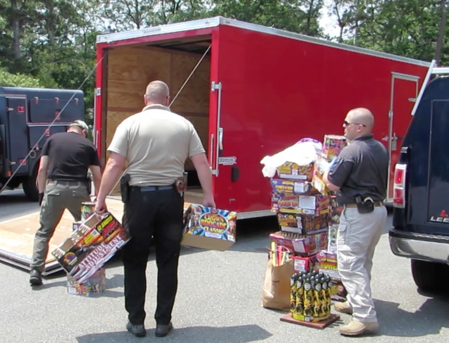 UPDATED Large quantity of fireworks seized in Dennis