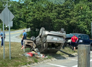 Vehicle Rolls Over On Route 28 In Bourne - CapeCod.com