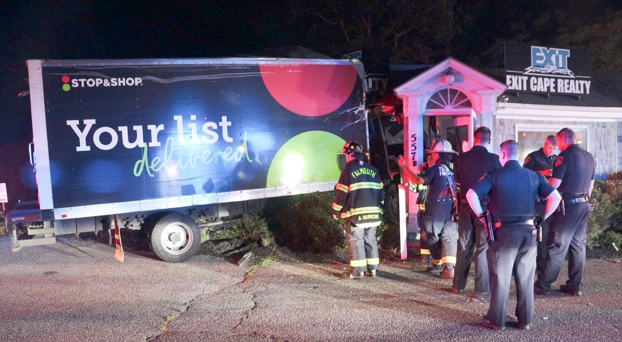 Box Truck Crashes Into Building In Falmouth - CapeCod.com